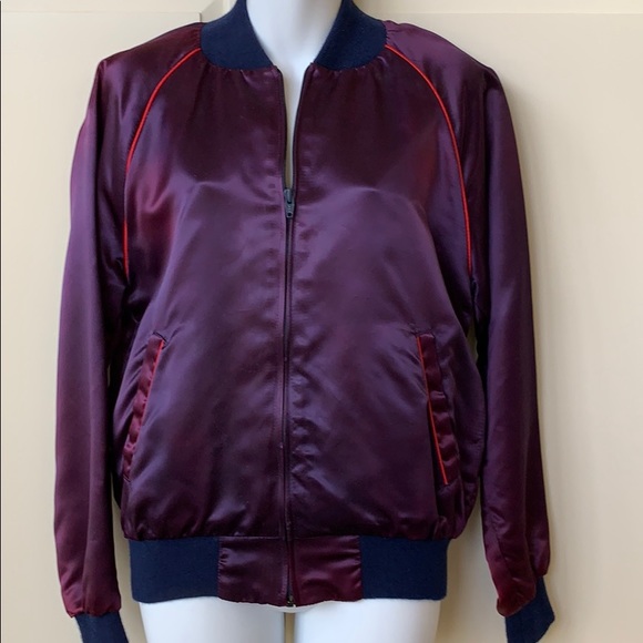 Vintage 80s Satin Mickey Mouse Bomber Jacket - Picture 2 of 8